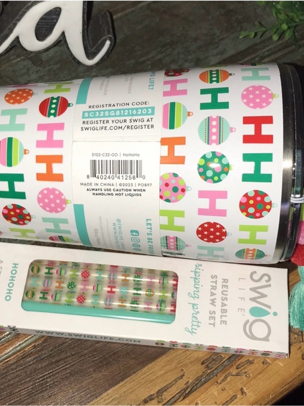 SWIG HOHOHO Reusable Straw Set and Tumbler - Mint & Multicolor - Picture 5 of 5
